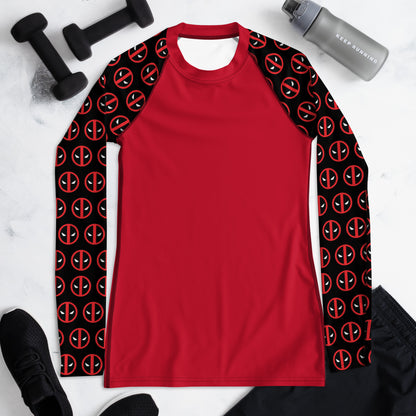 Deadpool Sleeves Women's Rash Guard