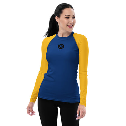 Xavier's School "Blue and Gold" (Dark) Women's Rash Guard