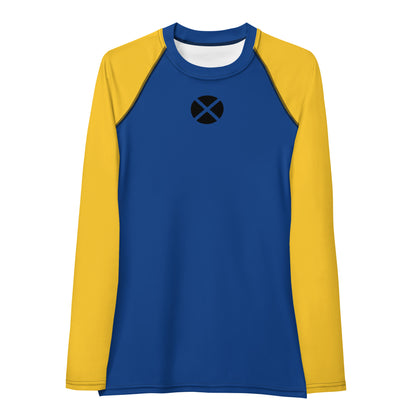 Xavier's School "Blue and Gold" (Dark) Women's Rash Guard