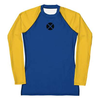 Xavier's School "Blue and Gold" (Dark) Women's Rash Guard