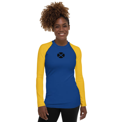 Xavier's School "Blue and Gold" (Dark) Women's Rash Guard