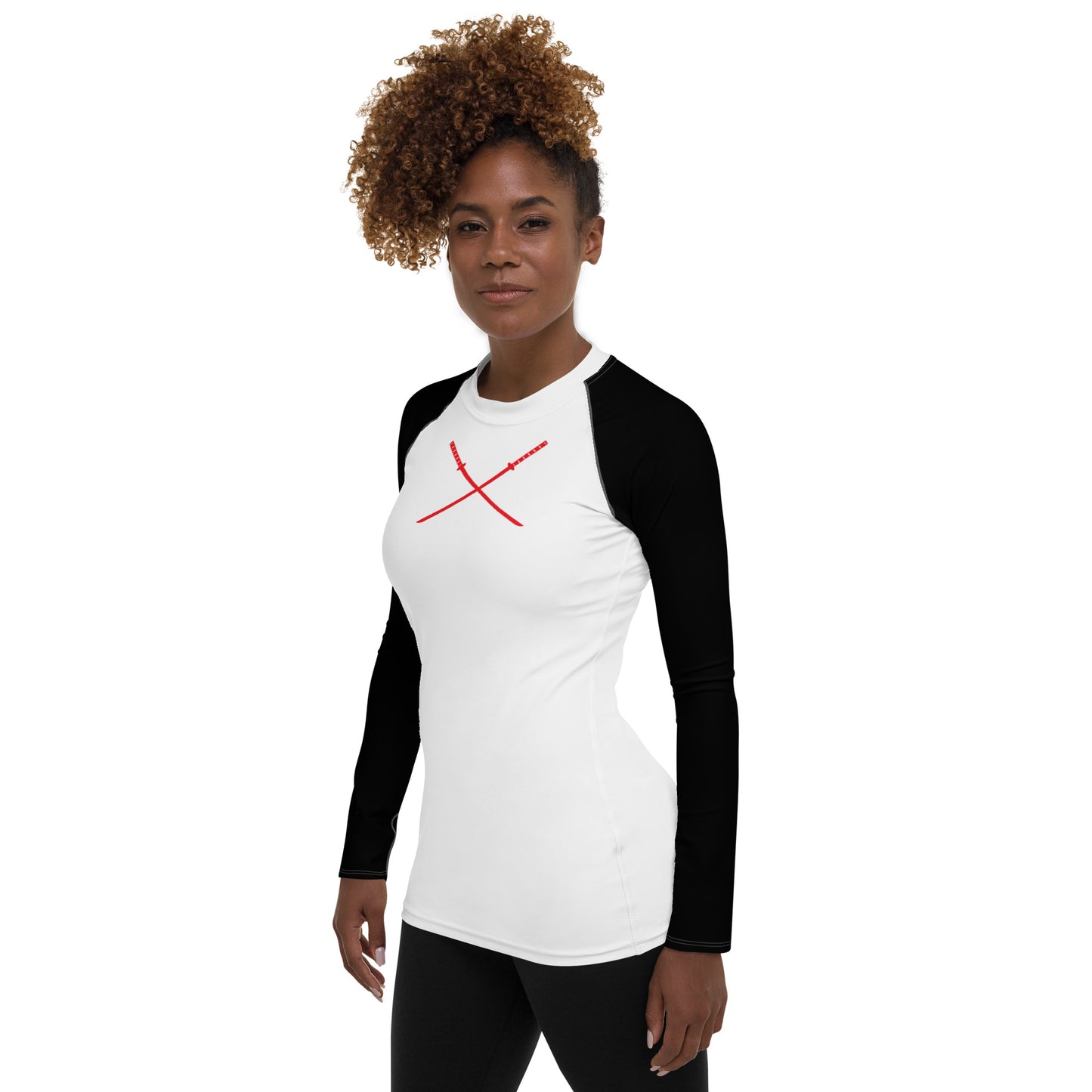 Deadpool Katanas (White) Women's Rash Guard