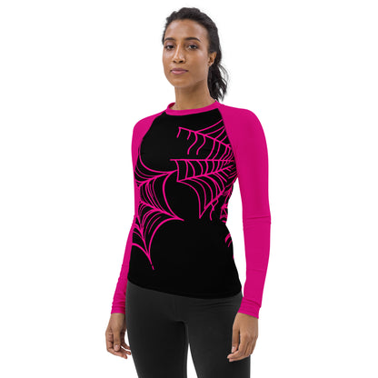 Spider-Gwen Webs (Black) Women's Rash Guard