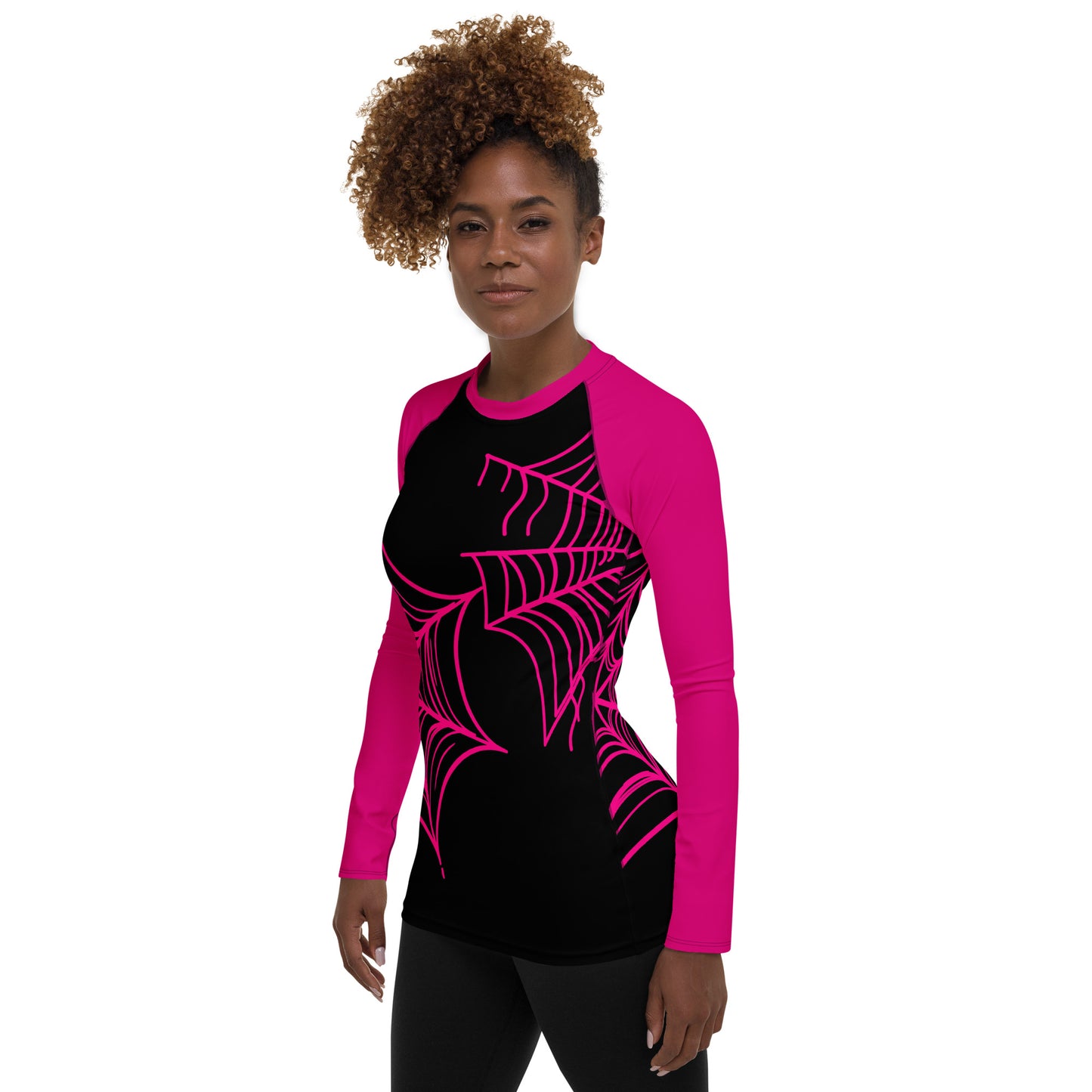 Spider-Gwen Webs (Black) Women's Rash Guard