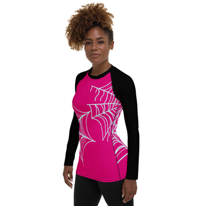 Spider-Gwen Webs (Pink) Women's Rash Guard