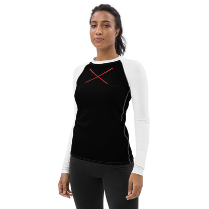 Deadpool Katanas (Black) Women's Rash Guard