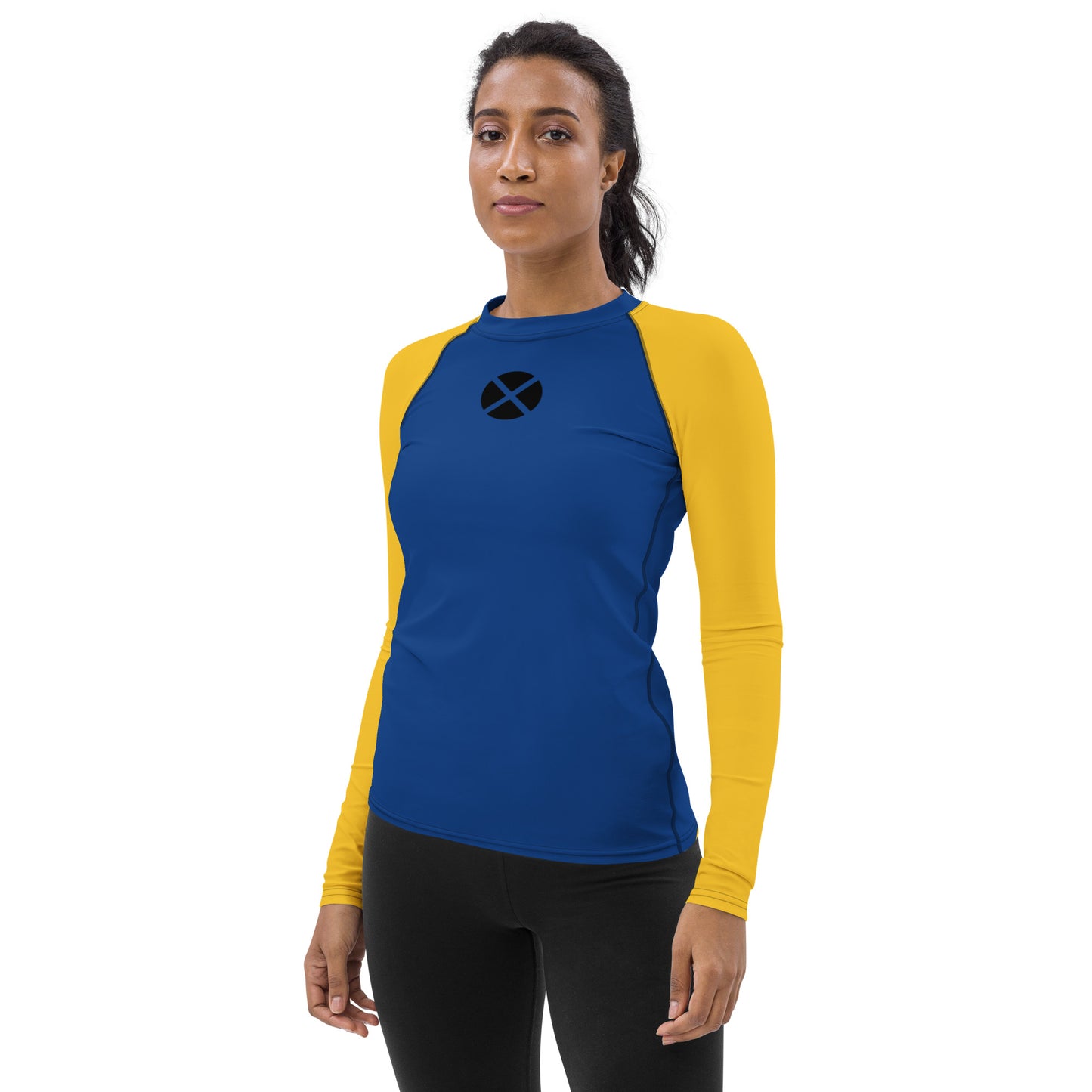 Xavier's School "Blue and Gold" (Dark) Women's Rash Guard