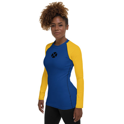 Xavier's School "Blue and Gold" (Dark) Women's Rash Guard