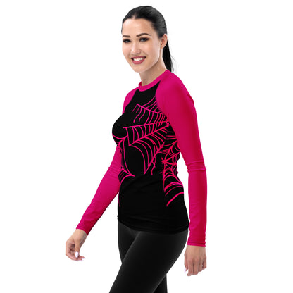 Spider-Gwen Webs (Black) Women's Rash Guard