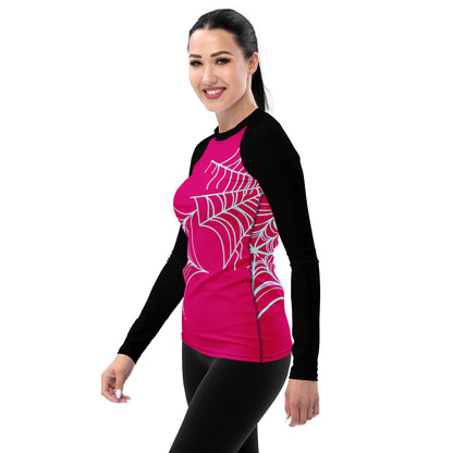 Spider-Gwen Webs (Pink) Women's Rash Guard