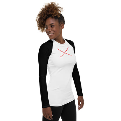 Deadpool Katanas (White) Women's Rash Guard