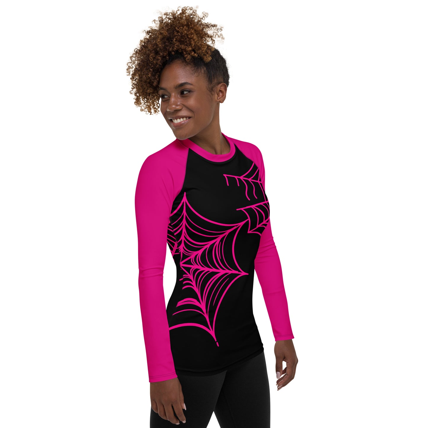 Spider-Gwen Webs (Black) Women's Rash Guard