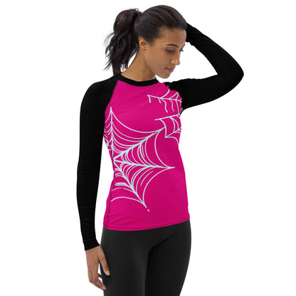 Spider-Gwen Webs (Pink) Women's Rash Guard