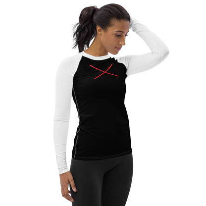 Deadpool Katanas (Black) Women's Rash Guard