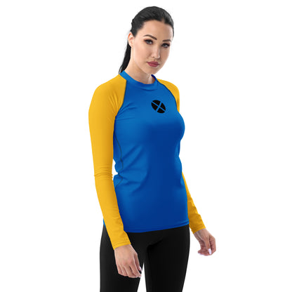 Xavier's School "Blue and Gold" Women's Rash Guard