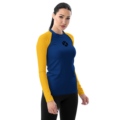 Xavier's School "Blue and Gold" (Dark) Women's Rash Guard