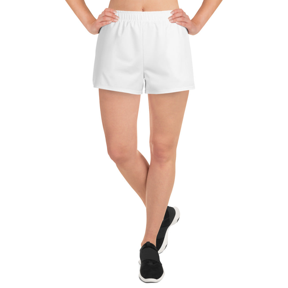 Deadpool Katanas (White) Women’s Recycled Athletic Shorts