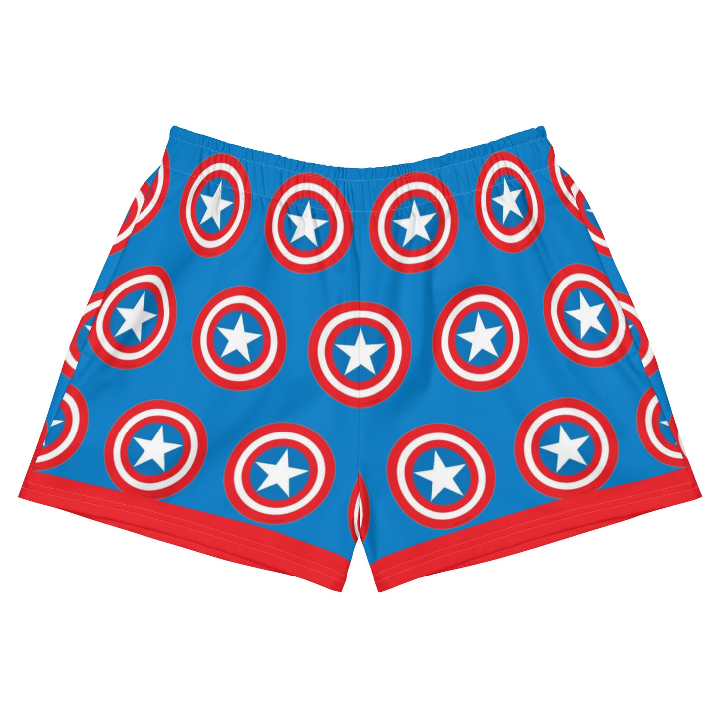 Captain America Shield Women’s Recycled Athletic Shorts