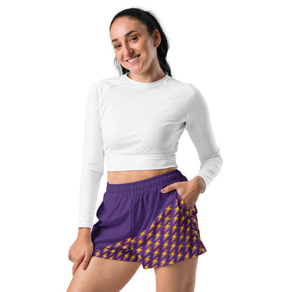 Intergalactic Lightning Bolt Women’s Recycled Athletic Shorts