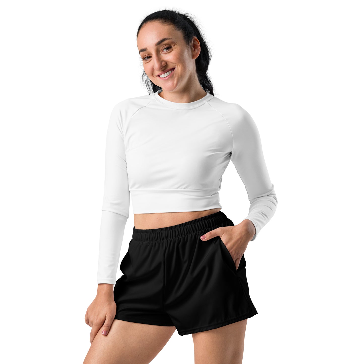 Deadpool Katanas (Black) Women’s Recycled Athletic Shorts