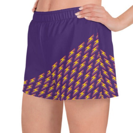 Intergalactic Lightning Bolt Women’s Recycled Athletic Shorts