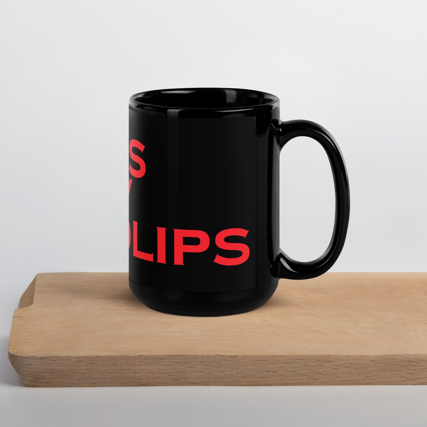 Darkseid "Kiss My Apokolips" Black Glossy Mug