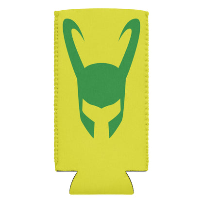 Loki Green Helmet Soda & Beer Can Cooler