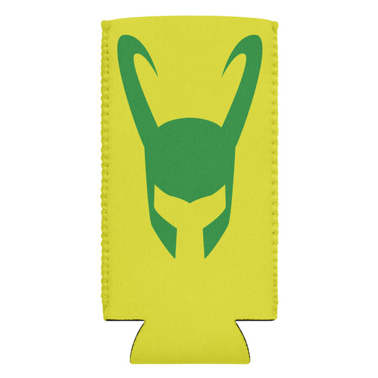 Loki Green Helmet Soda & Beer Can Cooler