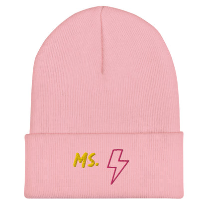 Ms. Kamala Khan Embroidered Cuffed Beanie