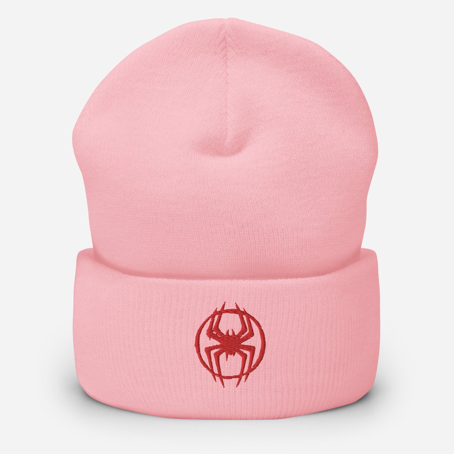 Miles Morales Spray Painted Spider Logo Embroidered Cuffed Beanie