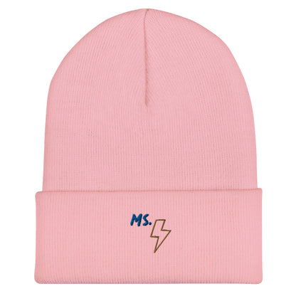 Ms. Kamala Khan (Gold Bolt) Embroidered Cuffed Beanie