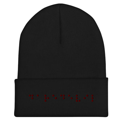 Matt Murdock Braille "Daredevil" Embroidered Cuffed Beanie