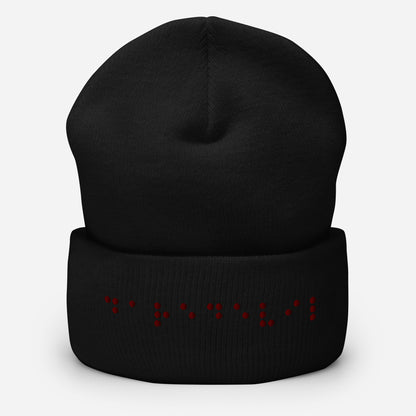 Matt Murdock Braille "Daredevil" Embroidered Cuffed Beanie