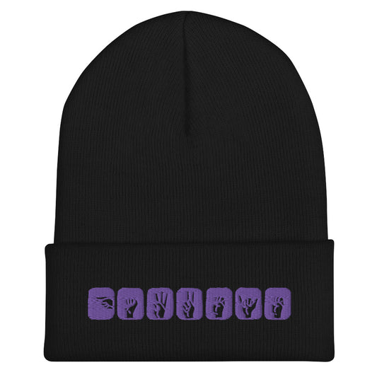 Clint Barton ASL (Hawkeye) Embroidered Cuffed Beanie