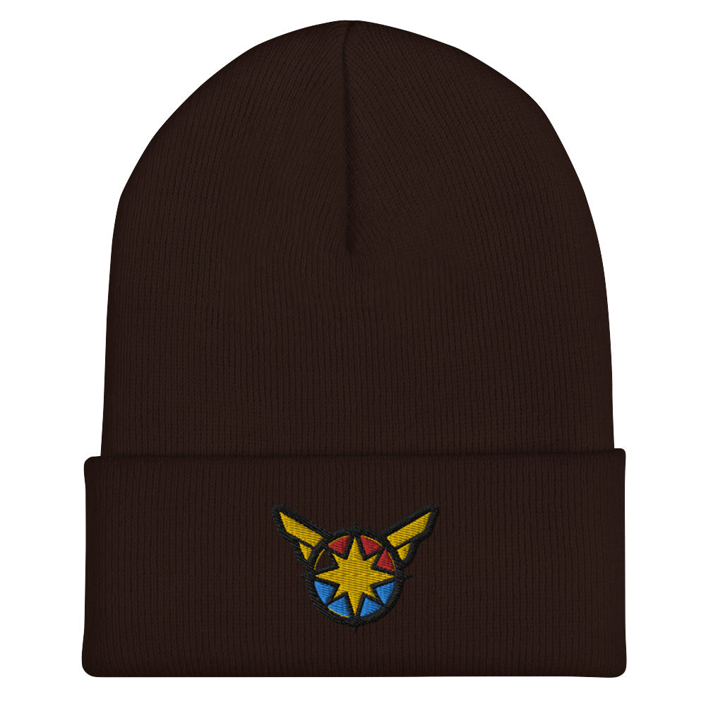 Captain Carol Danvers Embroidered Cuffed Beanie