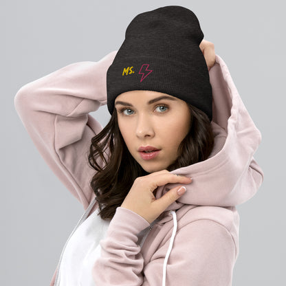 Ms. Kamala Khan Embroidered Cuffed Beanie