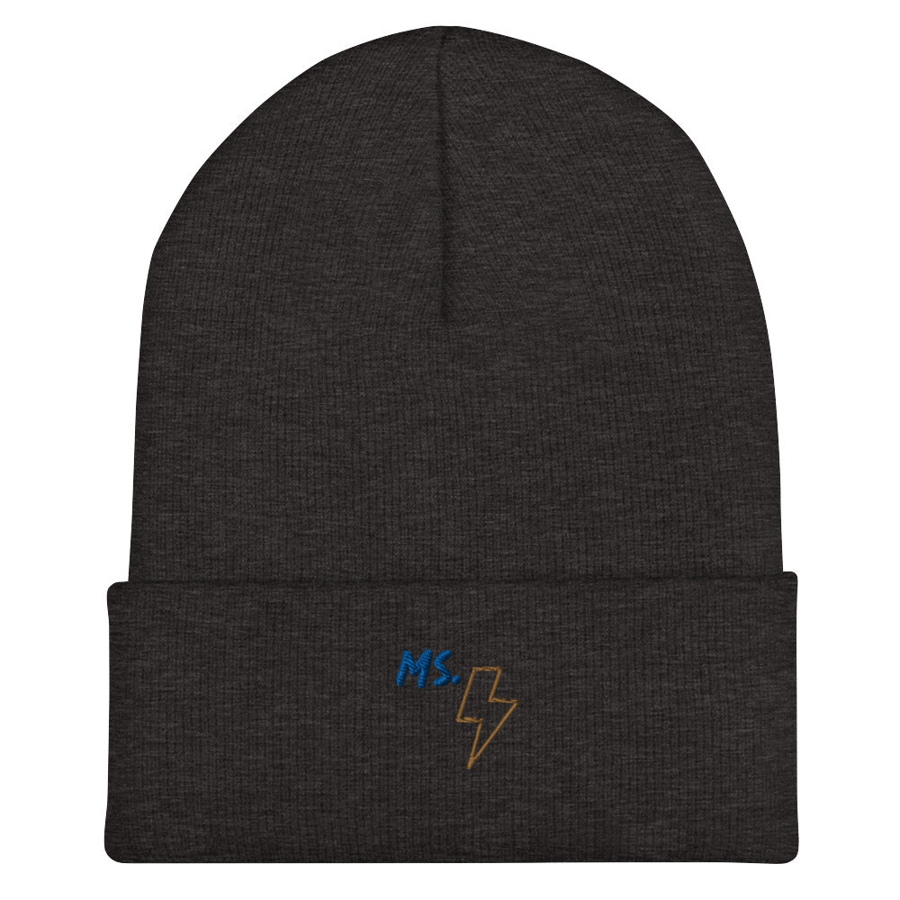 Ms. Kamala Khan (Gold Bolt) Embroidered Cuffed Beanie