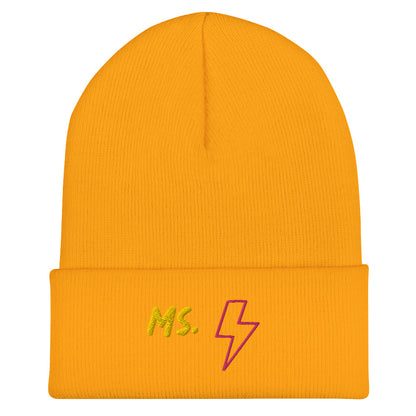 Ms. Kamala Khan Embroidered Cuffed Beanie