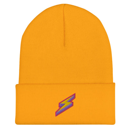 Intergalactic Lightning Bolt Embroidered Cuffed Beanie