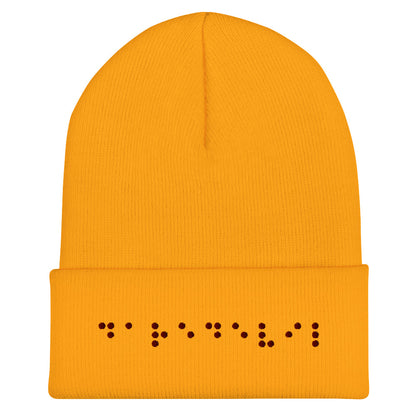 Matt Murdock Braille "Daredevil" Embroidered Cuffed Beanie