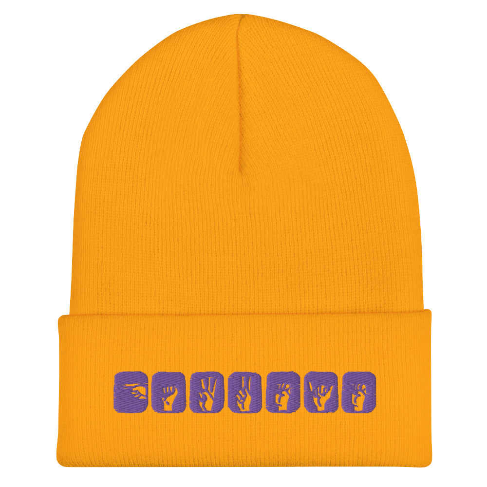 Clint Barton ASL (Hawkeye) Embroidered Cuffed Beanie