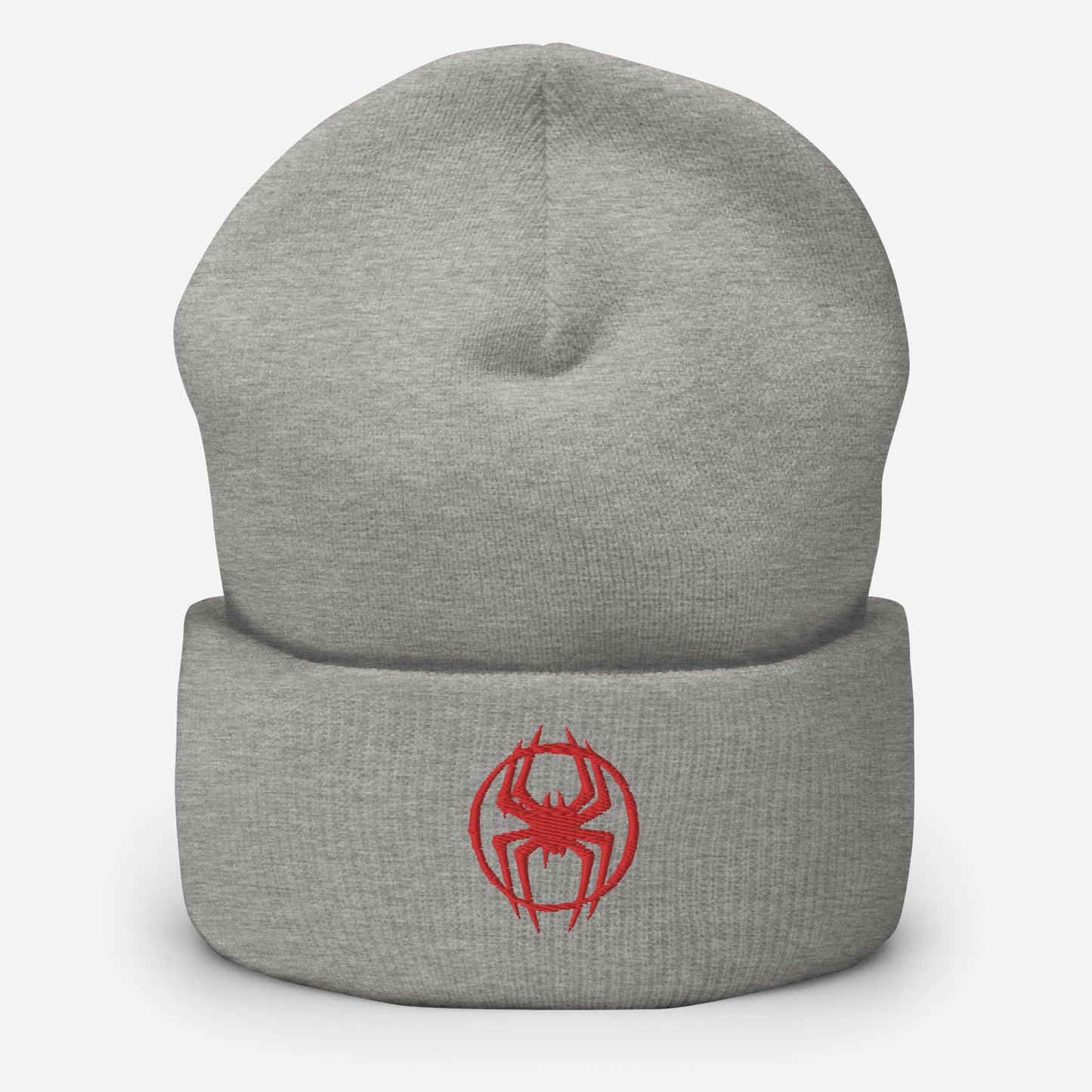 Miles Morales Spray Painted Spider Logo Embroidered Cuffed Beanie