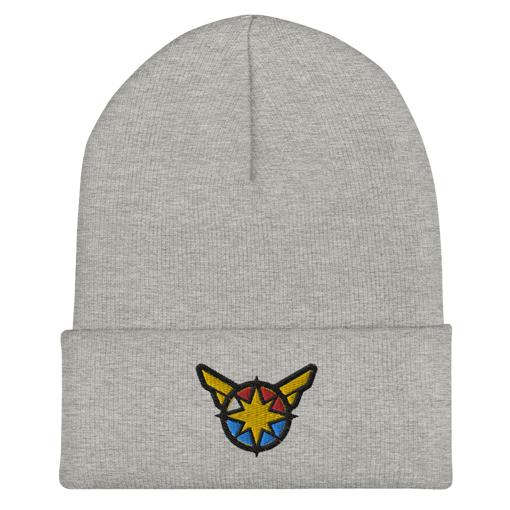 Captain Carol Danvers Embroidered Cuffed Beanie