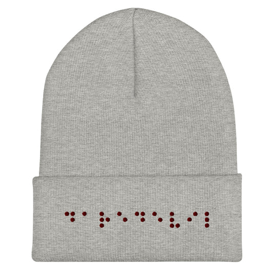 Matt Murdock Braille "Daredevil" Embroidered Cuffed Beanie