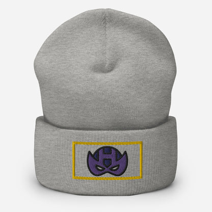 Clint Barton Mask Embroidered Cuffed Beanie