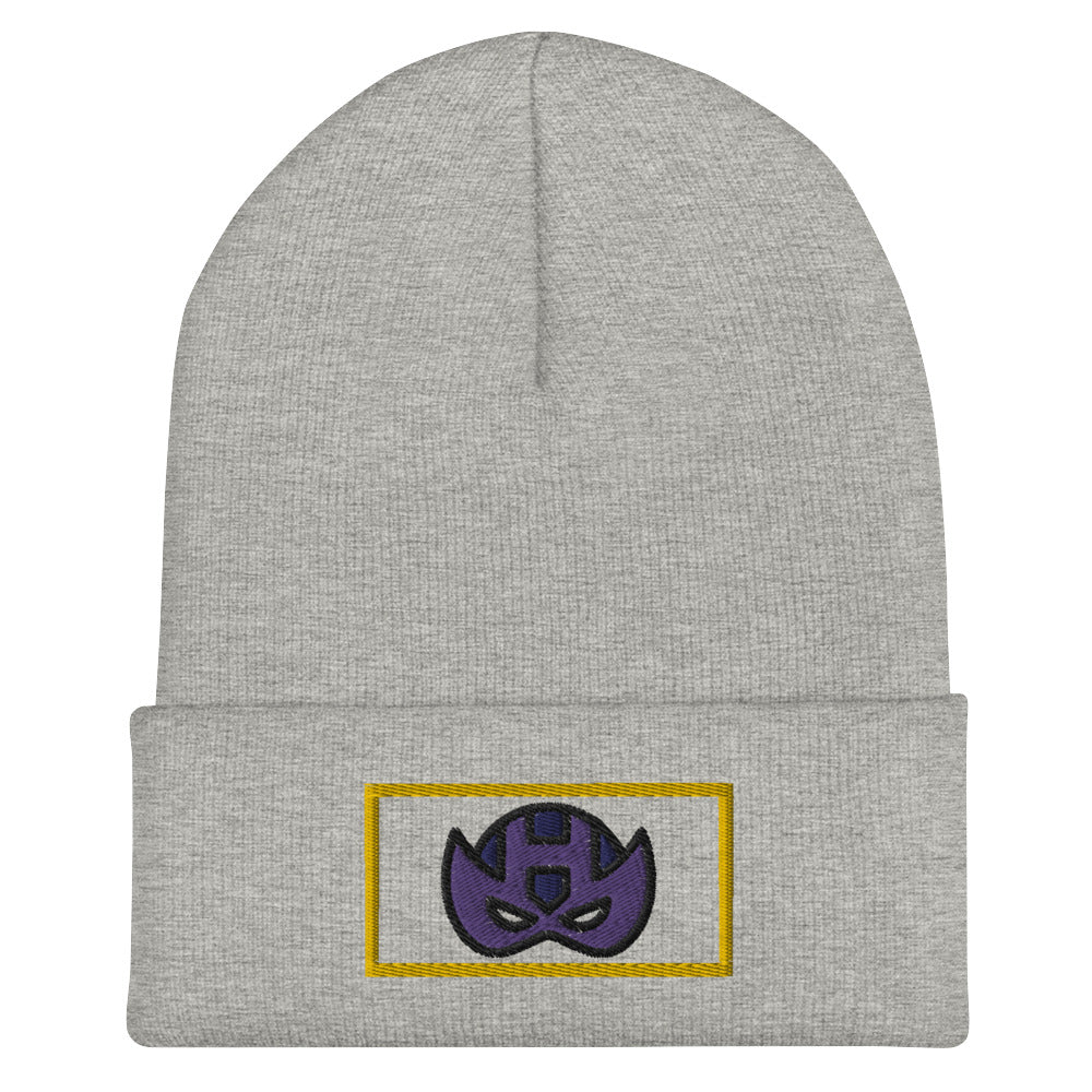 Clint Barton Mask Embroidered Cuffed Beanie