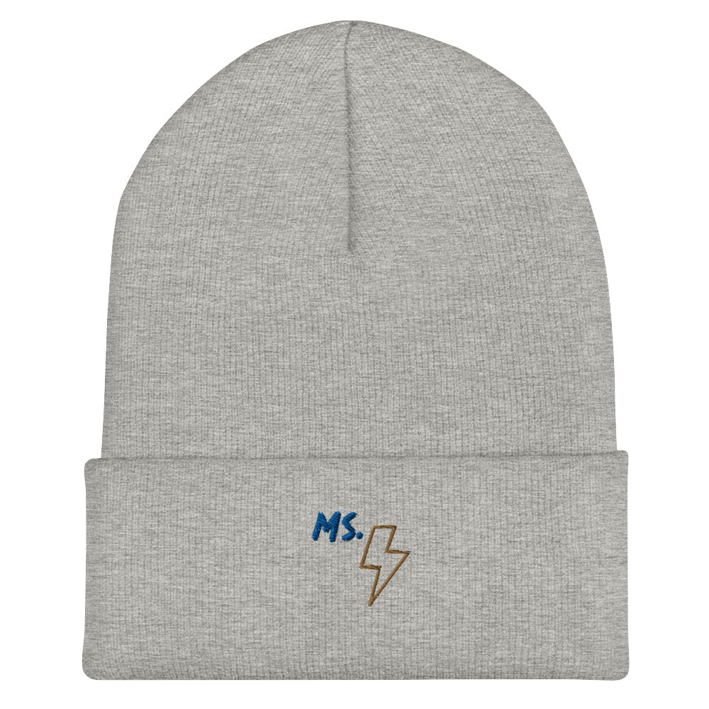 Ms. Kamala Khan (Gold Bolt) Embroidered Cuffed Beanie