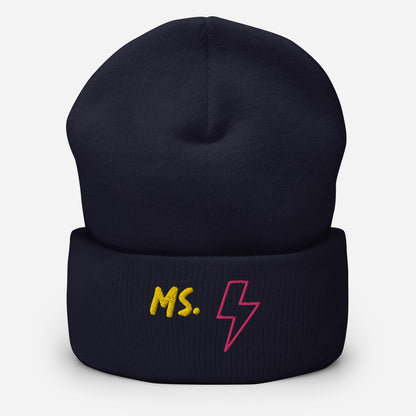 Ms. Kamala Khan Embroidered Cuffed Beanie