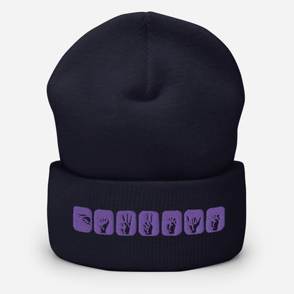 Clint Barton ASL (Hawkeye) Embroidered Cuffed Beanie