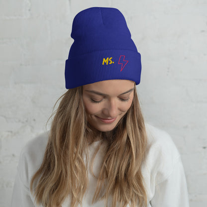 Ms. Kamala Khan Embroidered Cuffed Beanie